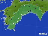 高知県のアメダス実況(風向・風速)(2019年02月21日)