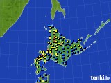 北海道地方のアメダス実況(積雪深)(2019年02月22日)