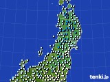 東北地方のアメダス実況(気温)(2019年02月22日)