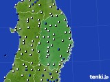 2019年02月22日の岩手県のアメダス(風向・風速)