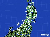 2019年02月23日の東北地方のアメダス(風向・風速)
