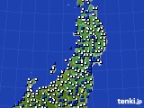 東北地方のアメダス実況(風向・風速)(2019年02月23日)