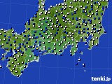 東海地方のアメダス実況(風向・風速)(2019年02月23日)