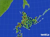 北海道地方のアメダス実況(積雪深)(2019年02月24日)