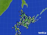 北海道地方のアメダス実況(風向・風速)(2019年02月24日)