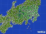関東・甲信地方のアメダス実況(風向・風速)(2019年02月24日)