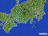 東海地方のアメダス実況(風向・風速)(2019年02月24日)
