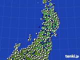 2019年02月26日の東北地方のアメダス(風向・風速)