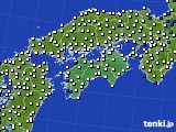 四国地方のアメダス実況(風向・風速)(2019年03月01日)