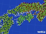 四国地方のアメダス実況(日照時間)(2019年03月02日)