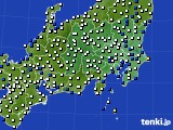 関東・甲信地方のアメダス実況(風向・風速)(2019年03月04日)