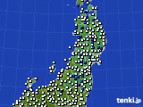 2019年03月05日の東北地方のアメダス(風向・風速)