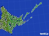 道東のアメダス実況(風向・風速)(2019年03月05日)