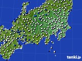 関東・甲信地方のアメダス実況(風向・風速)(2019年03月07日)