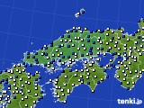 2019年03月07日の中国地方のアメダス(風向・風速)