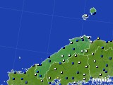 2019年03月07日の島根県のアメダス(風向・風速)