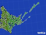 2019年03月08日の道東のアメダス(風向・風速)