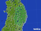 岩手県のアメダス実況(風向・風速)(2019年03月09日)