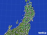 2019年03月10日の東北地方のアメダス(風向・風速)