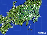 関東・甲信地方のアメダス実況(風向・風速)(2019年03月11日)
