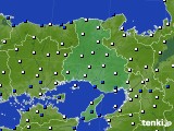 2019年03月12日の兵庫県のアメダス(風向・風速)