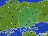 2019年03月14日の岡山県のアメダス(風向・風速)