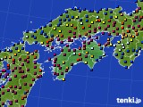 四国地方のアメダス実況(日照時間)(2019年03月15日)