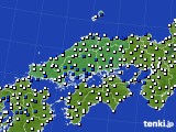 2019年03月15日の中国地方のアメダス(風向・風速)