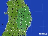 岩手県のアメダス実況(風向・風速)(2019年03月15日)