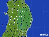 岩手県のアメダス実況(風向・風速)(2019年03月16日)