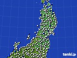 東北地方のアメダス実況(風向・風速)(2019年03月17日)