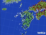 九州地方のアメダス実況(日照時間)(2019年03月18日)