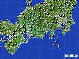 東海地方のアメダス実況(風向・風速)(2019年03月18日)