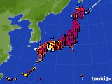 アメダス実況(日照時間)(2019年03月20日)