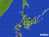 北海道地方のアメダス実況(風向・風速)(2019年03月20日)