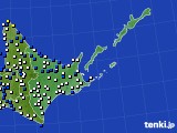 2019年03月20日の道東のアメダス(風向・風速)