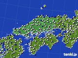 2019年03月21日の中国地方のアメダス(風向・風速)