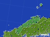 島根県のアメダス実況(風向・風速)(2019年03月21日)