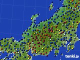北陸地方のアメダス実況(日照時間)(2019年03月22日)