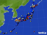 アメダス実況(日照時間)(2019年03月22日)