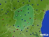 栃木県のアメダス実況(日照時間)(2019年03月22日)