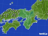 近畿地方のアメダス実況(降水量)(2019年03月23日)