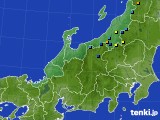 北陸地方のアメダス実況(積雪深)(2019年03月23日)