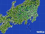 関東・甲信地方のアメダス実況(風向・風速)(2019年03月23日)