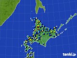 北海道地方のアメダス実況(積雪深)(2019年03月24日)