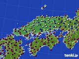 中国地方のアメダス実況(日照時間)(2019年03月24日)