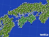 2019年03月24日の四国地方のアメダス(風向・風速)