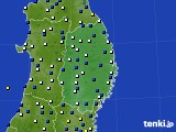 岩手県のアメダス実況(風向・風速)(2019年03月24日)