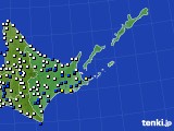 2019年03月25日の道東のアメダス(風向・風速)