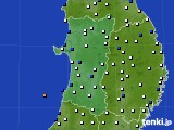 2019年03月25日の秋田県のアメダス(風向・風速)